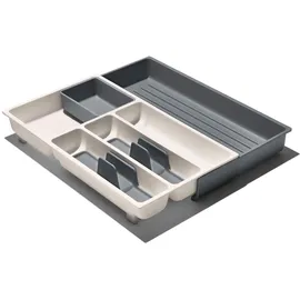 Oxo Ausziehbarer Besteckkasten Kunststoff grau