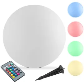 Tectake Kugelleuchte Luminous Globe, mit LED-Beleuchtung, 12 W inklusive Erdspieß
