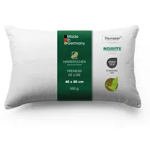 HANSKRUCHEN Premium de Luxe Daunenkissen 40 x 80 cm Weiß