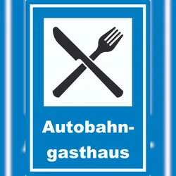 Autobahngasthaus Aufkleber A0 (841x1189mm)