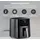 Klamer Heißluftfritteuse 5l XL, Heissluftfritteuse mit Sichtfenster & Schüttel-Erinnerung, Ölfreier 1500W Airfryer mit LED-Touchscreen, digitale... - Schwarz