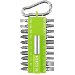 Bosch 21-teiliges Schrauberbit-Set mit Snap-hook, Hellgrün