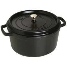 Staub Cocotte 28 cm rund schwarz