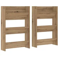 VidaXL Wandschuhschränke 2 pcs Eiche handwerklich Holzwerkstoff