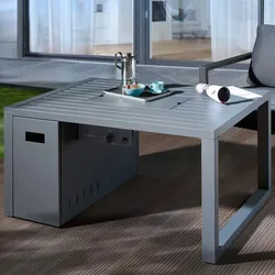 Buschbeck Feuertisch Lagos – Loungetisch mit Lavagestein (Gasbetrieb)