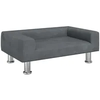 vidaXL Kindersofa Dunkelgrau 70x45x26,5 cm Samt