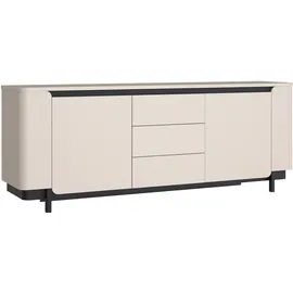 Forte Vodol 204,9 x 77,9 x 44,8 cm Beige/Schwarz