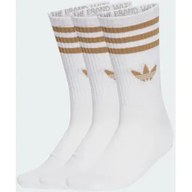 adidas 3-Streifen Crew Socken 3er Pack Weiß 40-42