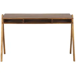 Massivholzschreibtisch in modernem Design Staufach