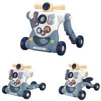KIKKABOO Lauflernwagen 4 in 1 Robo, Lauflernhilfe, Rutscher, Roller, Spielcenter blau