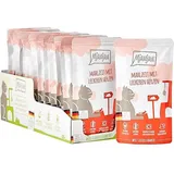 MjAMjAM Nassfutter Katze Adult, Quetschie mit Herzen, 12x125 g),