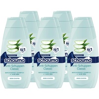 Schauma Schwarzkopf Shampoo Anti-Schuppen Classic, 2er Pack (2x400 ml), Beruhigendes Shampoo mit Aloe Vera gegen Schuppen, 5x 2x400 ml