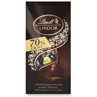 Lindt Lindor Edelbitter Schokoladenkugeln mit 70 % Kakao (ca. 10 Kugeln), 4 x 136 g