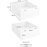 OTTO home Schubkasten OTTO HOME "Tessin", braun (dunkelbraun), B:69cm H:29cm T:64cm, Massivholz, Schubladen, Schubkasten, Bettschubladen auf Rollen, passend für das OTTO HOME Bett Tessin