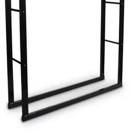 BITUXX Kaminholzständer Metall 100 x 150 cm Schwarz