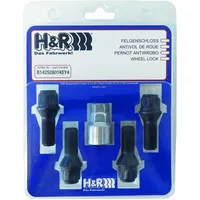 H&R Felgenschloss-Set M14x1,50x28mm Kegelbund Schwarz