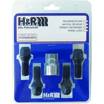 H&R Felgenschloss-Set M14x1,50x28mm Kegelbund Schwarz