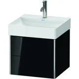 Duravit Waschtischunterschrank 2 Auszüge 48,4 x 39,7 cm Schwarz Hochglanz
