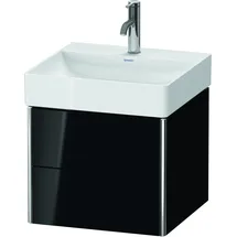 Duravit Waschtischunterschrank 2 Auszüge 48,4 x 39,7 cm Schwarz Hochglanz