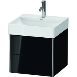 Duravit Waschtischunterschrank 2 Auszüge 48,4 x 39,7 cm Schwarz Hochglanz