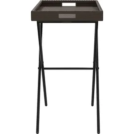 vidaXL Tabletttisch Klappbar Braun 65x40x75 cm Poly Rattan