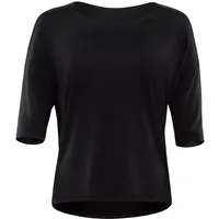 Winshape Damen Seidig weiches Bambus-3/4-arm Shirt, schwarz, M