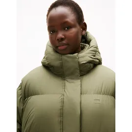 Tommy Hilfiger Curve "CRV MODERN DOWN REG COAT", Damen, Gr. 52, grün (utility olive), Steppware, Obermaterial: 100% Polyester. Futter: 100% Polyamid. Wattierung: 100% Daunen, unifarben, Mäntel Daunenmantel, in großen Größen