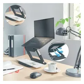 Leitz Ergo Multi-Winkel Laptopständer, dunkelgrau