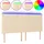 vidaXL LED Kopfteil Creme 180x5x118/128 cm Stoff vidaXL