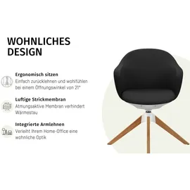 Sedus Schalenstuhl se:flair Polyester Schwarz/Braun