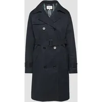 S.Oliver - Trenchcoat mit Streifen-Futter, Damen, blau, 44