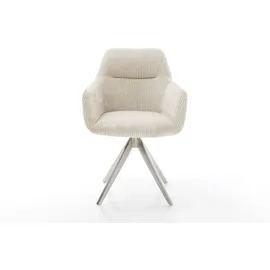 DeLife Polsterstuhl Pejo-Flex Kreuzgestell kantig Edelstahl Taschenfederkern