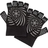 Gaiam Grippy Yoga Gloves Black Grey - schwarz