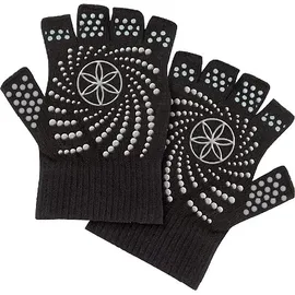 Gaiam Grippy Yoga Gloves Black Grey - schwarz