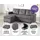 Atlantic Home Collection Schlafsofa Gustavo L-Form, B: 199 cm, mit Bettfunktion, Bettkasten & seitlichen Taschen grau