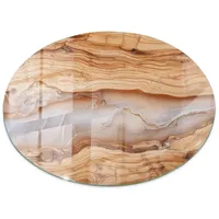 Tulup Tischplatte, Beige, Hellbraun, Glas, 70x70x0.4 cm, Esszimmer, Tische,