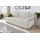 Collection AB Schlafsofa Kunstleder 2-Sitzer Silber