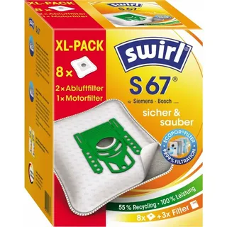 Swirl S 67 XL Vorteilspack EcoPor, Staubsaugerbeutel
