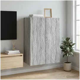 vidaXL Wandschrank Grau Sonoma 66 x 34,5 x 90 cm Holzwerkstoff