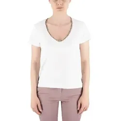 Devid Label  T-Shirts & Poloshirts T-Shirt V-Kragen Leo Wei  in Weiss, EU M