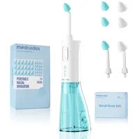 medcodes Nasendusche Set, Elektrischer Neti Pot kabelloses Nasenspülsystemnasendusche erwachsene zur Nasenreinigung und Nasenspülung 300 ml, mit 30 Nasenwasch-Salzpaketen (breit C)