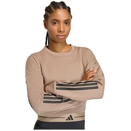 adidas Hyperglam Sweatshirt 3 Streifen Chalky Brown L
