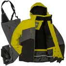 Killtec Skianzug Herren Skijacke + Skihose (limette/ anthrazit, Gr. S), verschweißte Nähte gelb|grau Gr. S