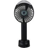 Realpower Mobile Fan Spray 112 cm Handventilator Schwarz