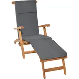 Beautissu Deckchair Auflage LoftLux DC 175x45x5 cm Outdoor-Kissen, Liegenauflagen