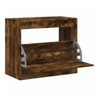 VidaXL Schuhschrank Räuchereiche 80x42x69 cm Holzwerkstoff