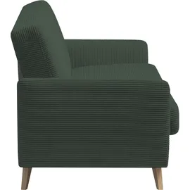 exxpo - sofa fashion 3-Sitzer Schlafcouch Cord Braun