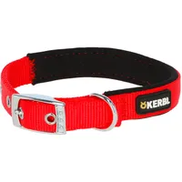 Kerbl Pet Miami Plus Nylonhalsband mit Softeinlage, rot, 33-39cm/20mm