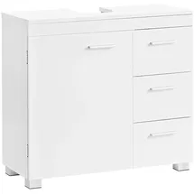 VASAGLE Waschbeckenunterschrank 70 x 64 cm Weiß