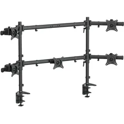 HFTEK®  MS625C-N - Tischhalterung für 5 Monitore bis 27/32 Zoll Bildschirme 8kg pro arm